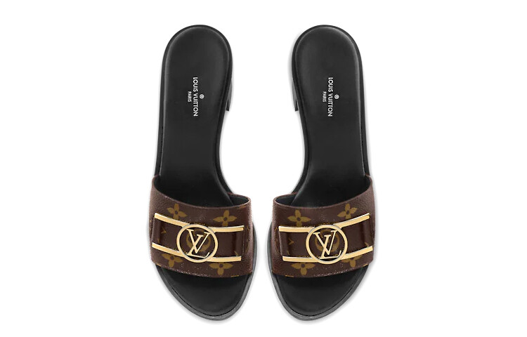 Шлепанцы женские Louis Vuitton Lock It, коричневый