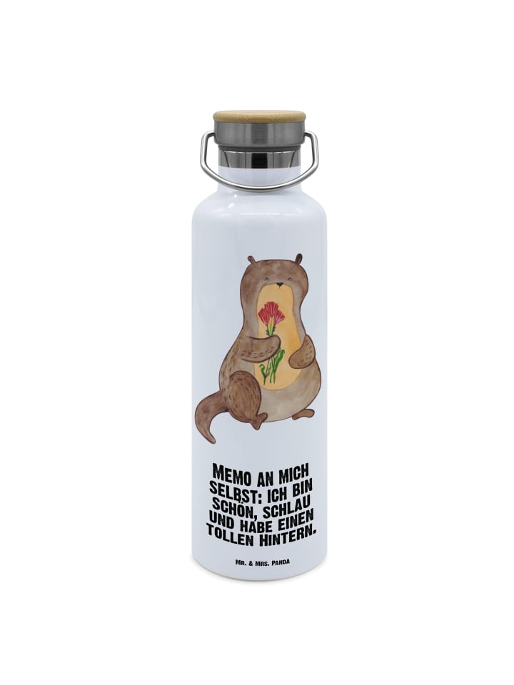 

Mr. & Mrs. Panda Бутылка Wasserflasche Katze Sitzen ohne Spruch in Weiß
