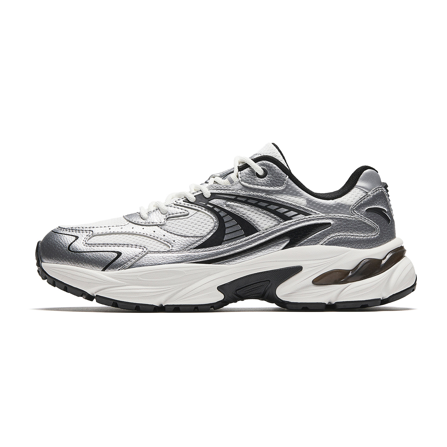 

ANTA Кроссовки AT802 Cushioning Height Increasing Abrasion Resistant Casual Shoes Men's Papyrus White/Silver/Basic Black