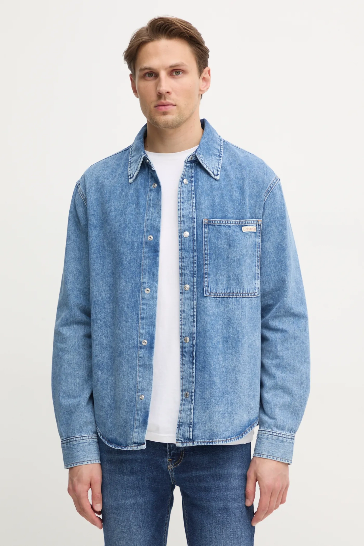 

Джинсовая рубашка Calvin Klein Jeans, синий