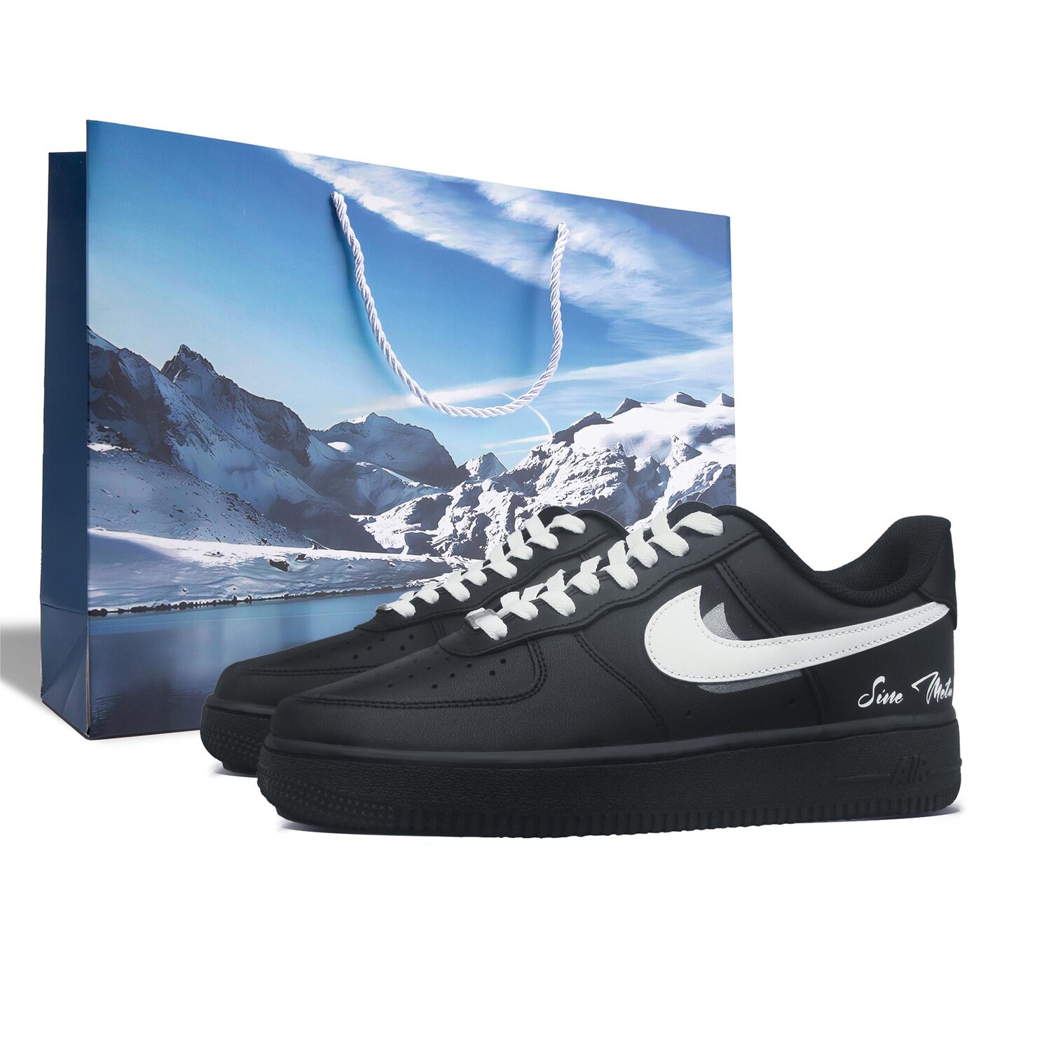 

Кроссовки Nike Air Force 1 Skateboarding Shoes Unisex Low-top White, черный/белый
