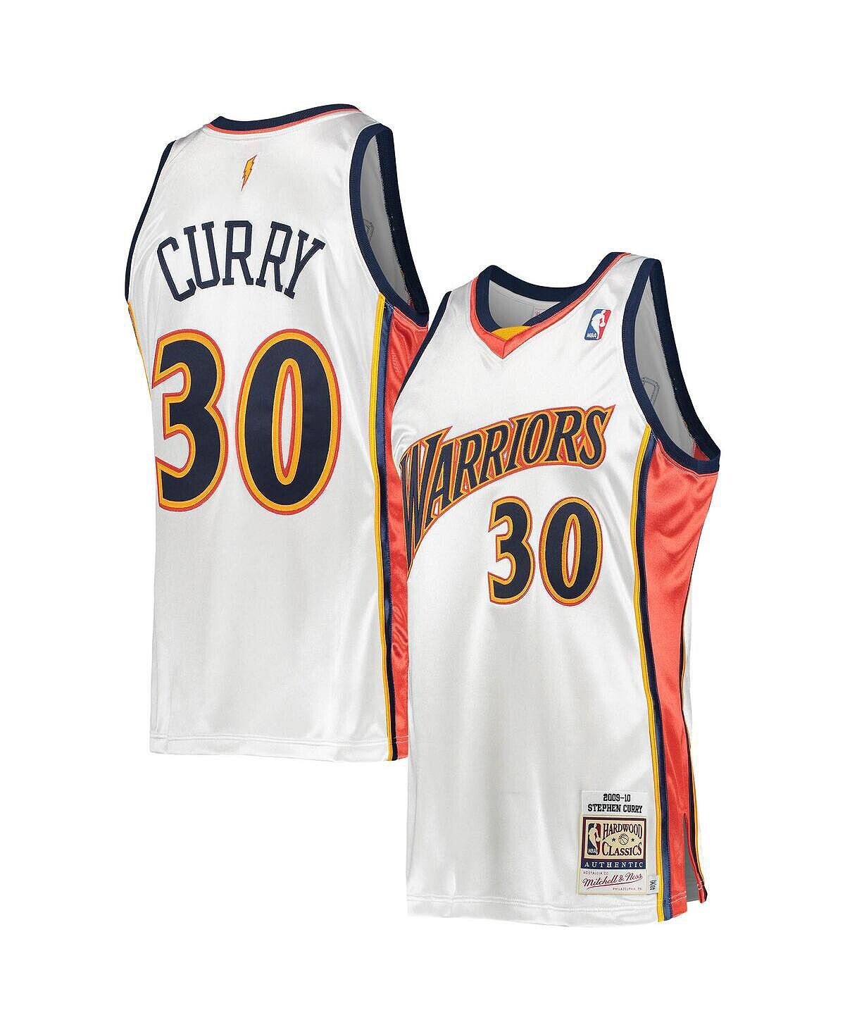 

Мужская белая футболка Golden State Warriors Стивена Карри 2009-10 Hardwood Classics Authentic Player Mitchell & Ness, Белый, Мужская белая футболка Golden State Warriors Стивена Карри 2009-10 Hardwood Classics Authentic Player Mitchell & Ness