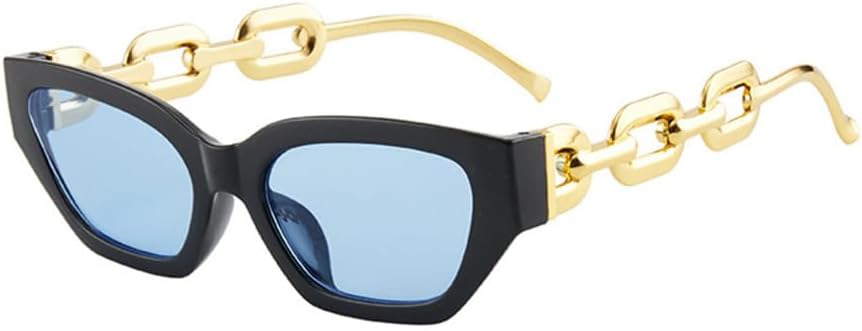 

Модные солнцезащитные очки «кошачий глаз» для женщин, винтажные очки, черные солнцезащитные очки для женщин с защитой от УФ-излучения UV400, золотистые очки generic, Black Blue