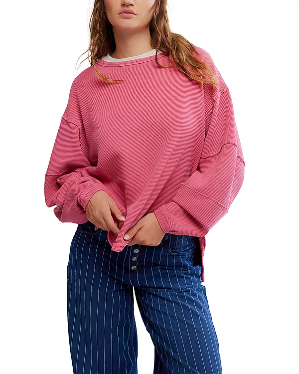 

Футболка с изображением полного затмения. Free People, розовый