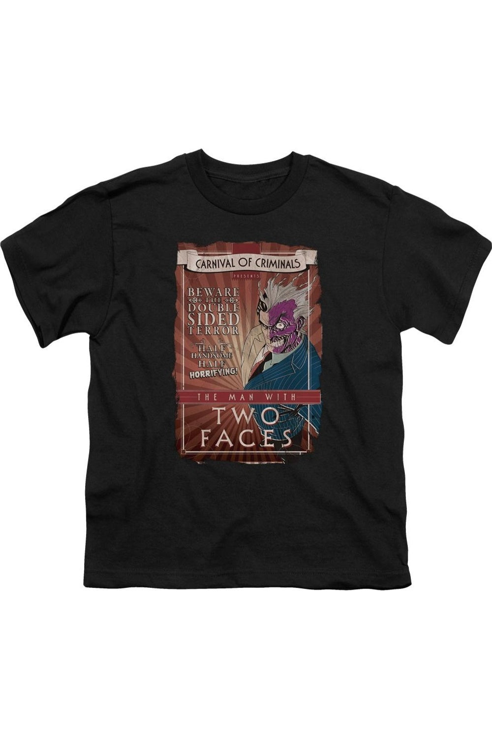 

Футболка с коротким рукавом для подростков Batman Two Faces Gildan, черный