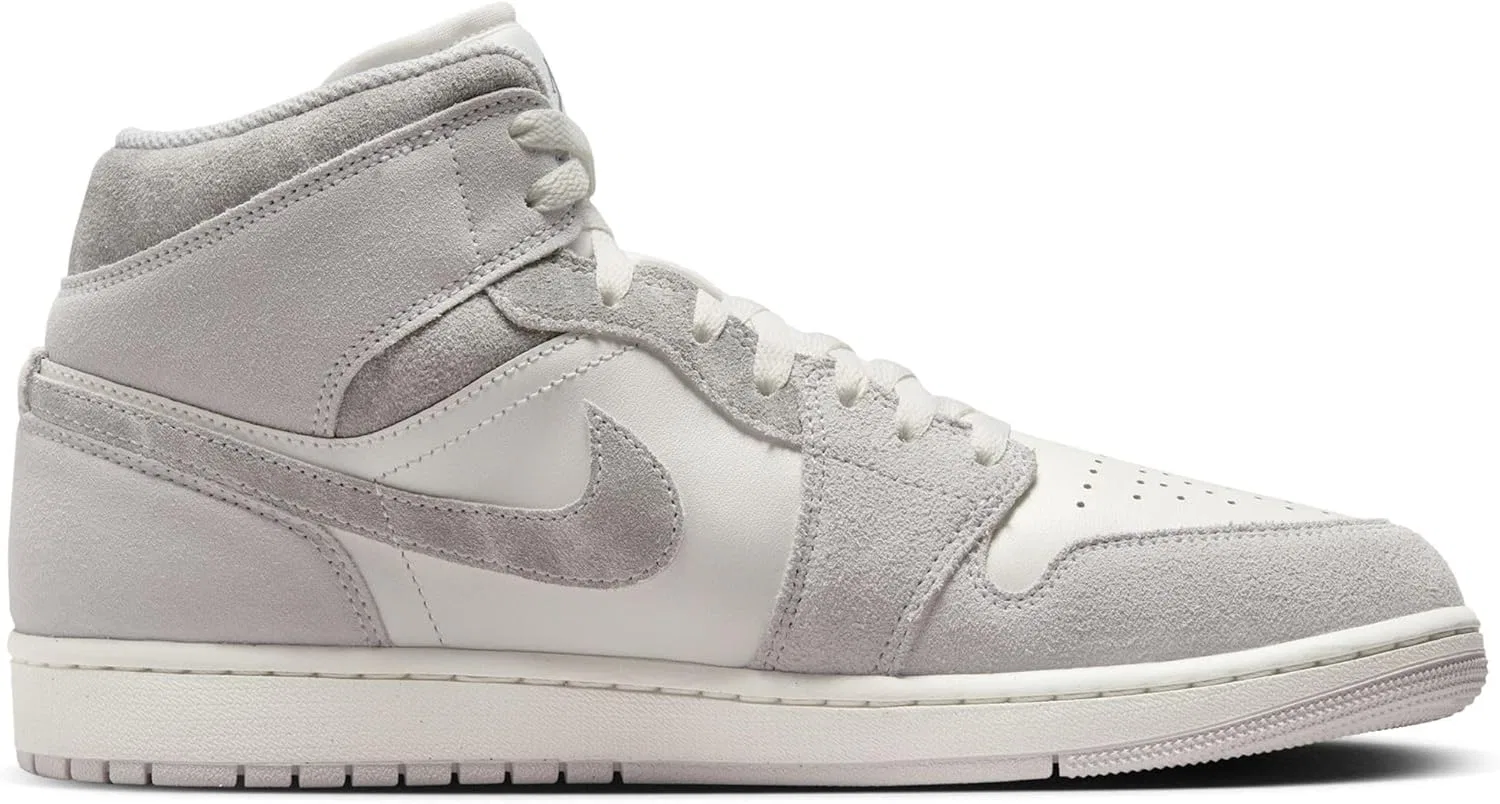 Кроссовки Air Jordan 1 Mid SE, Nike, Neutral Grey/Sail/Smoke Grey — фото 2