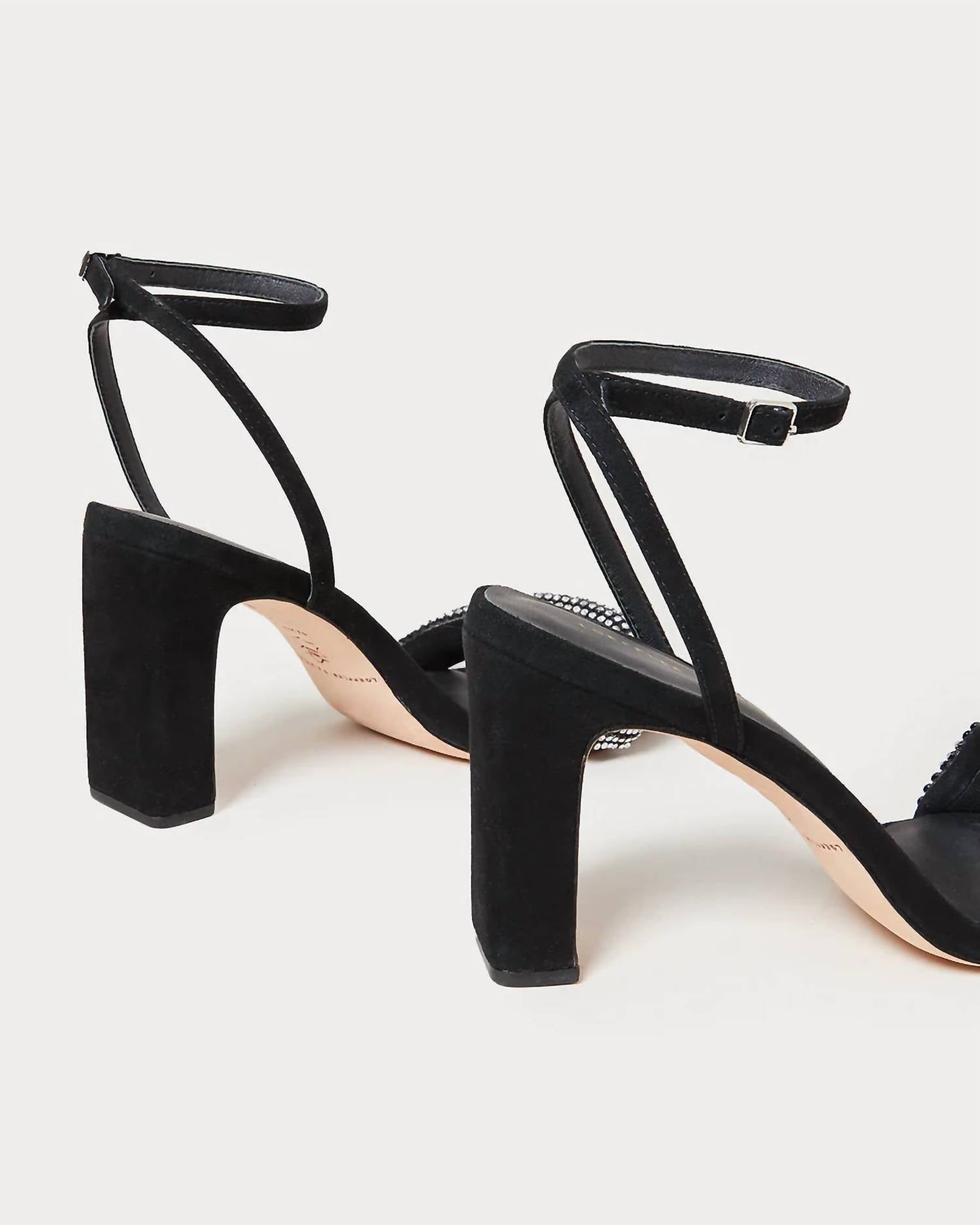 Женские босоножки Shay Black со стразами на каблуке Loeffler Randall — фото 4
