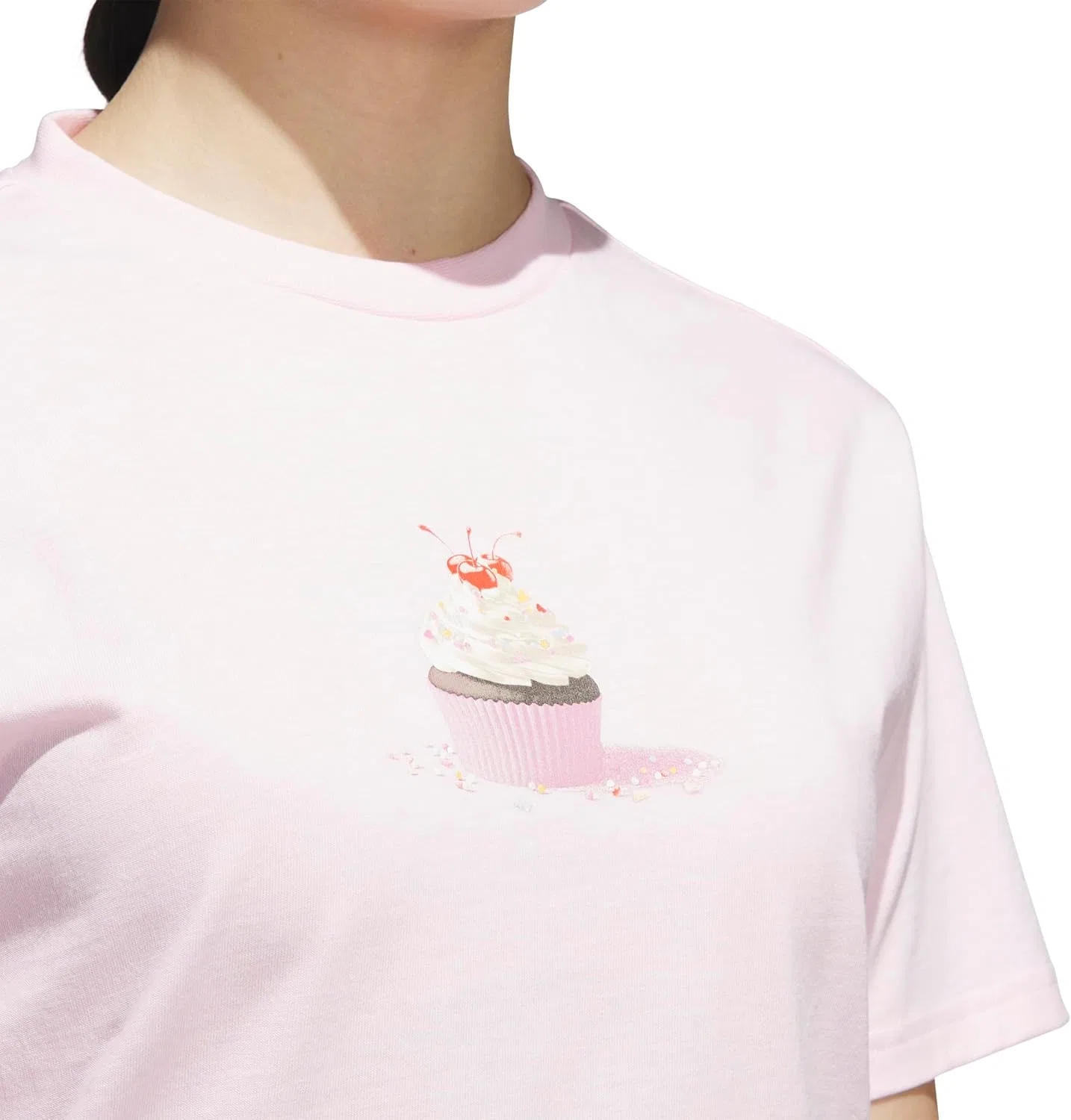 Футболка с принтом adidas Coquette Graphic, Clear Pink/Cupcake — фото 3