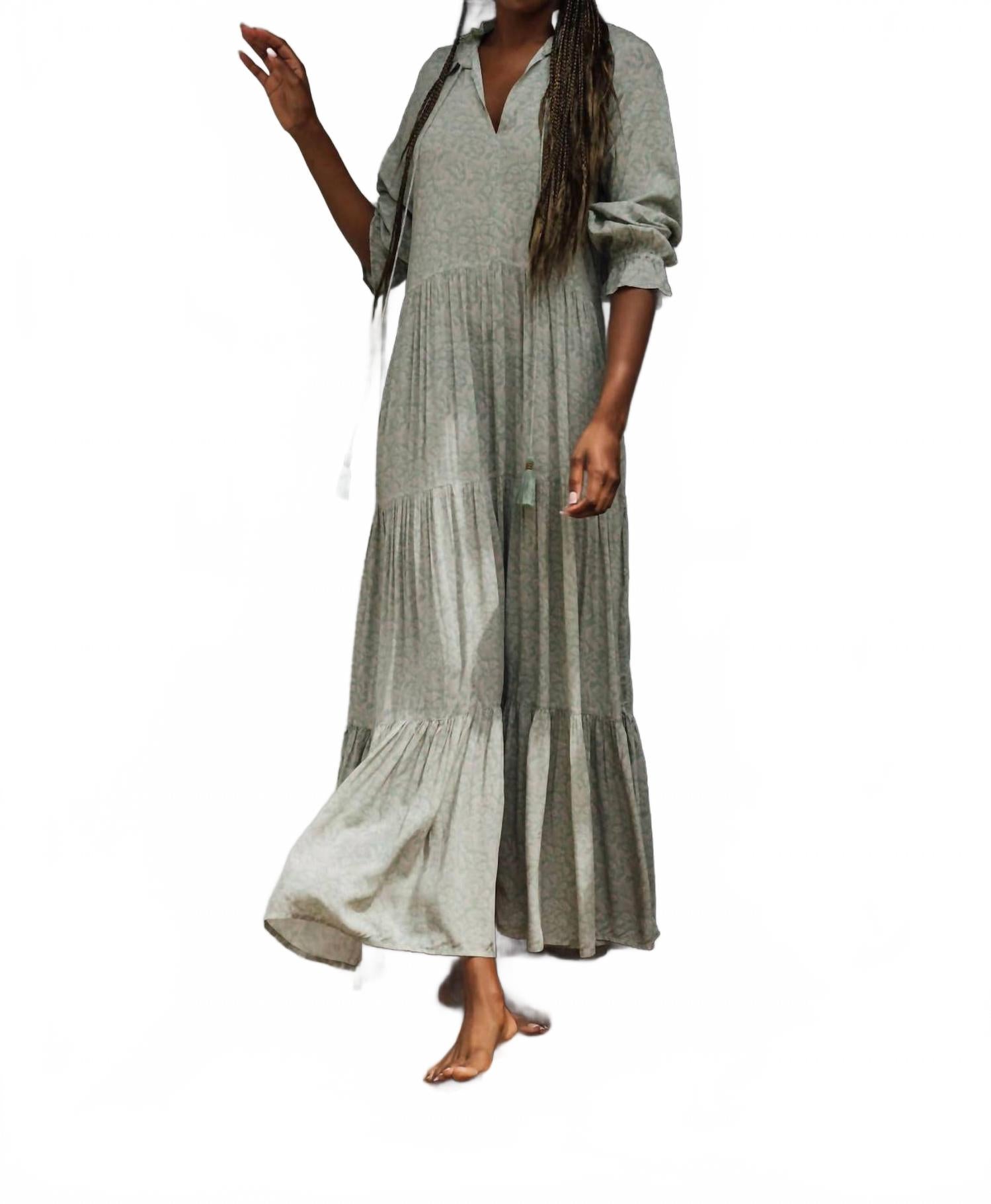 

Сиенна макси-платье в лесном оттенке Roma, Forest