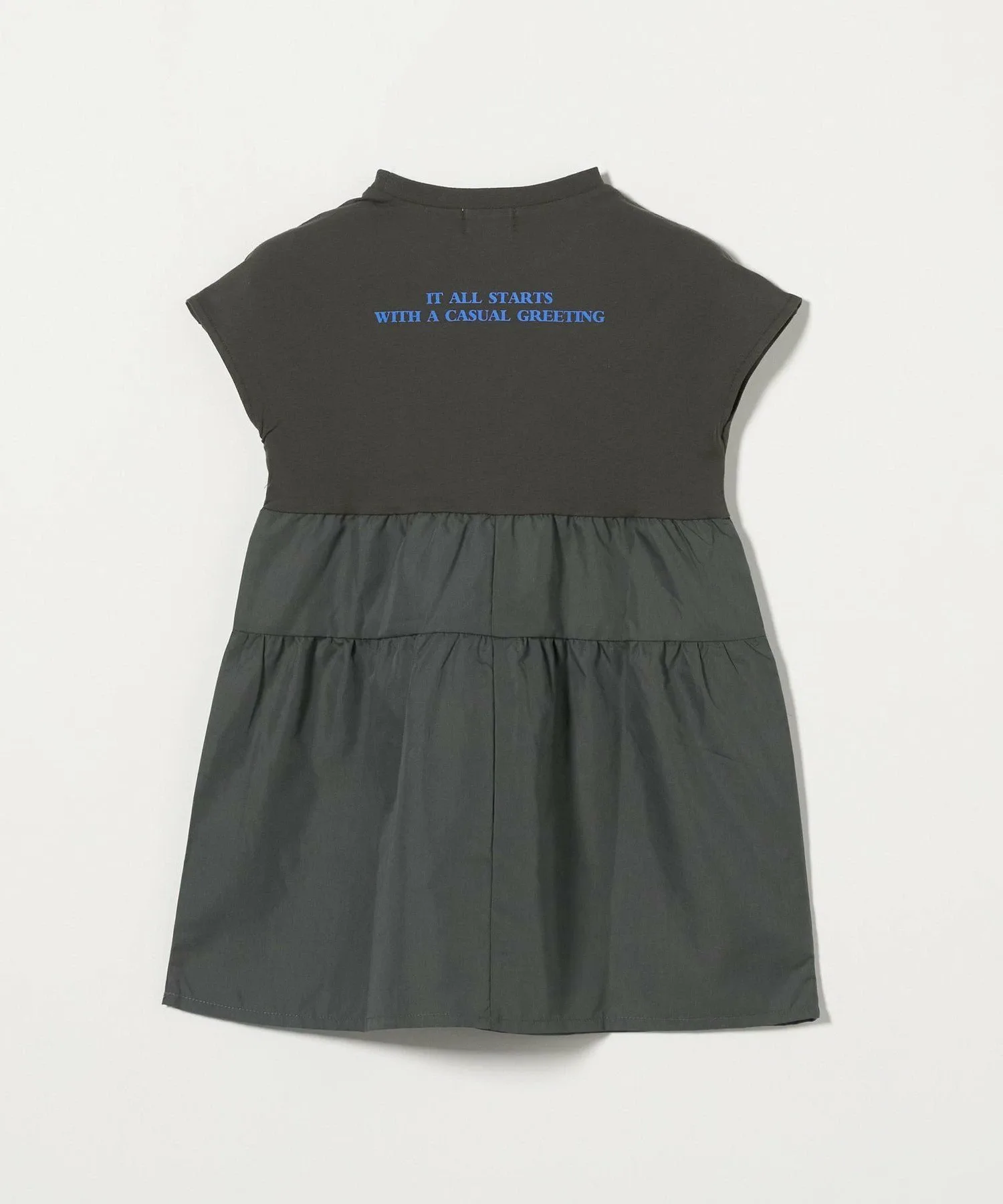 Платье из трикотажа с принтом / Детское 100-130 см United Arrows Green Label Relaxing, DK.GRAY — фото 2