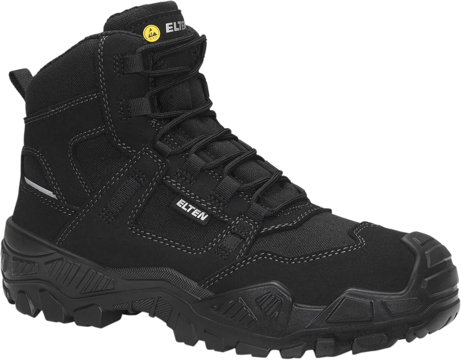 Защитные ботинки ELTEN Unisex Mike Black Mid Esd S3s, черный