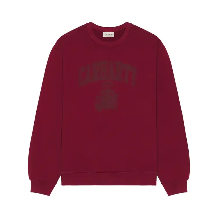 Толстовка Carhartt WIP Faded Pond Corps Crewneck Sweatshirt, красный