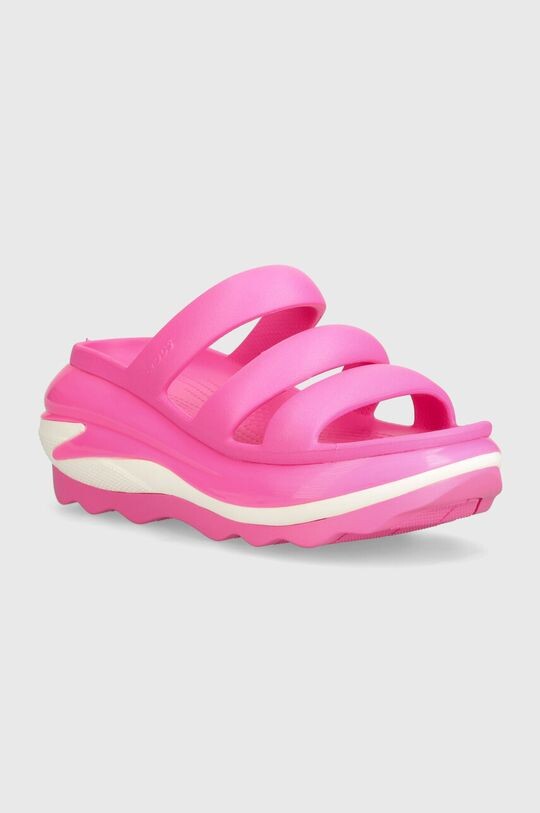 Шлепанцы Mega Crush с тройными ремешками Crocs, розовый