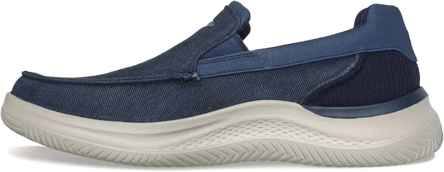 Мужские слипоны Skechers Hasting Fielden, Navy Canvas — фото 4