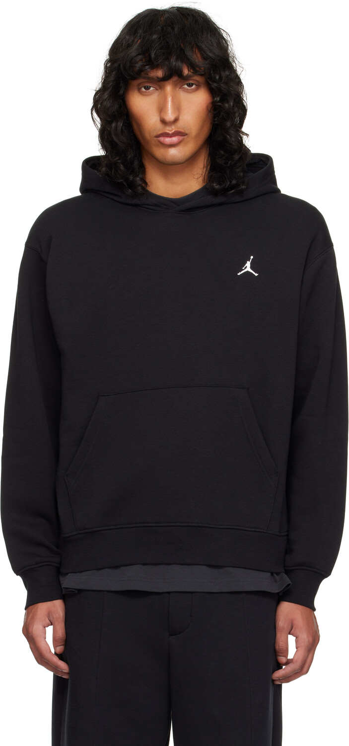 

Черная флисовая толстовка Jordan Brooklyn Nike Jordan, черный/белый