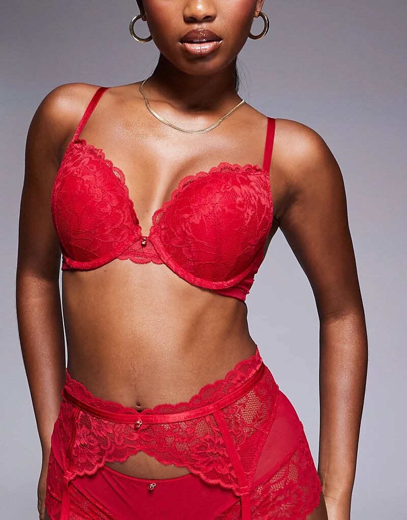 

Сексуальный бюстгальтер с кружевными подушечками Ann Summers красного цвета