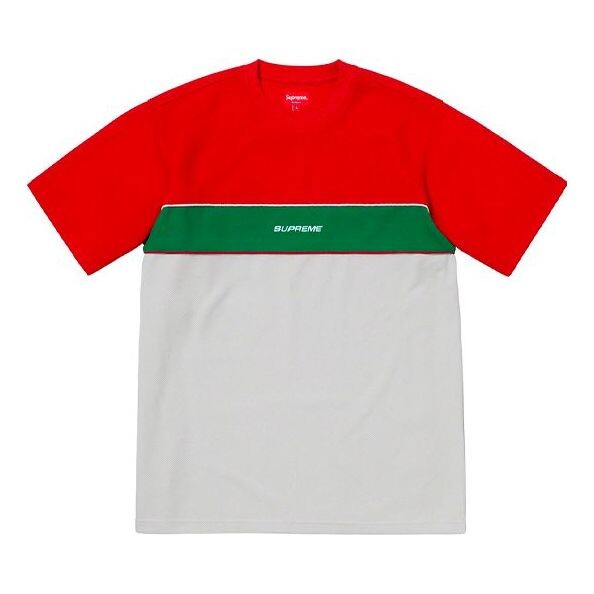 

Футболка ss19 piping practice ss top logo tee Supreme, красный