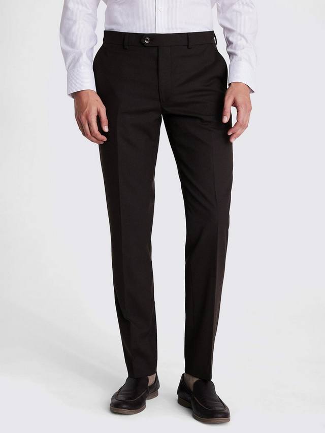 

Брюки для костюма из эластичной смеси slim fit Moss, коричневый