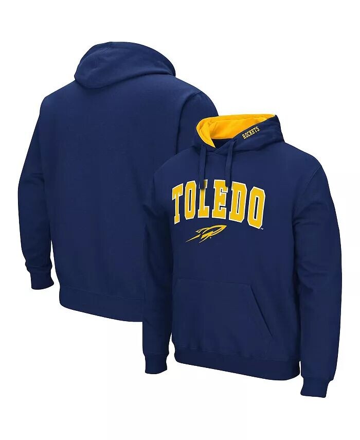 

Мужской темно-синий пуловер с капюшоном Toledo Rockets Arch и Logo Colosseum
