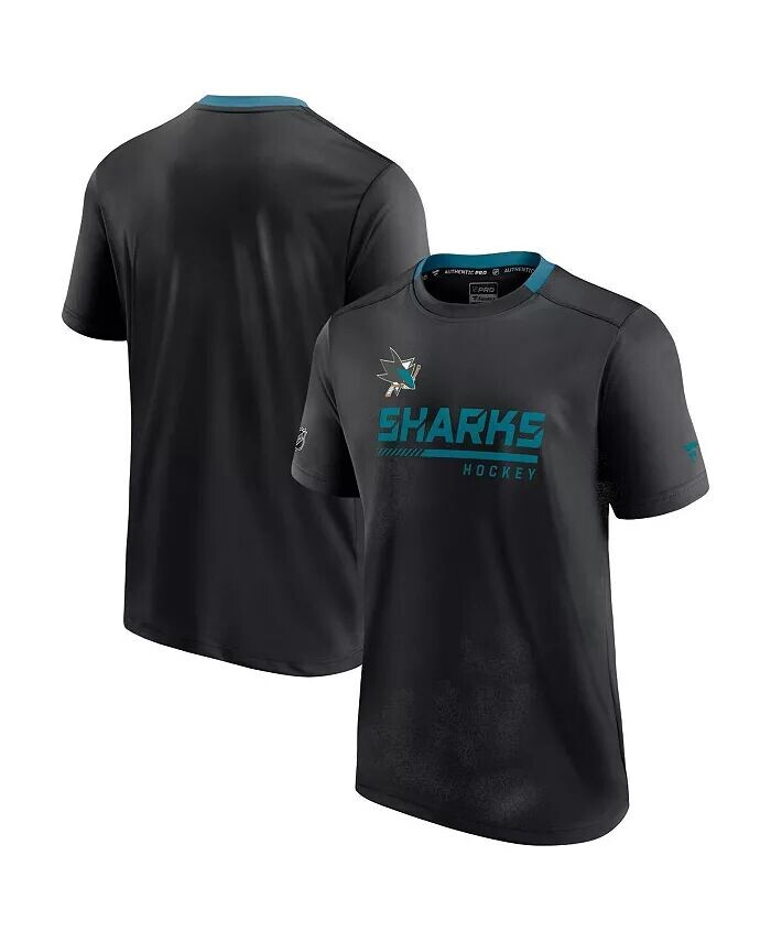 

Мужская черная футболка San Jose Sharks Authentic Pro Locker Room Fanatics