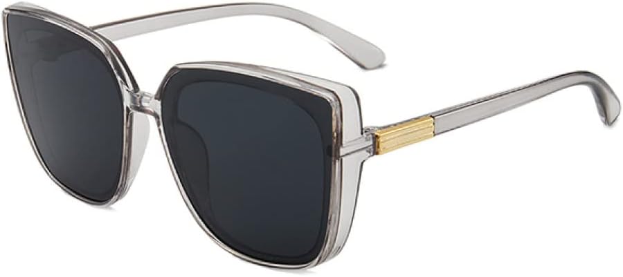 

Солнцезащитные очки «кошачий глаз» для женщин, винтажные, черные, зеркальные, модные, с большой оправой, стильные, сексуальные, с защитой от ультрафиолета UV400 generic, Gray