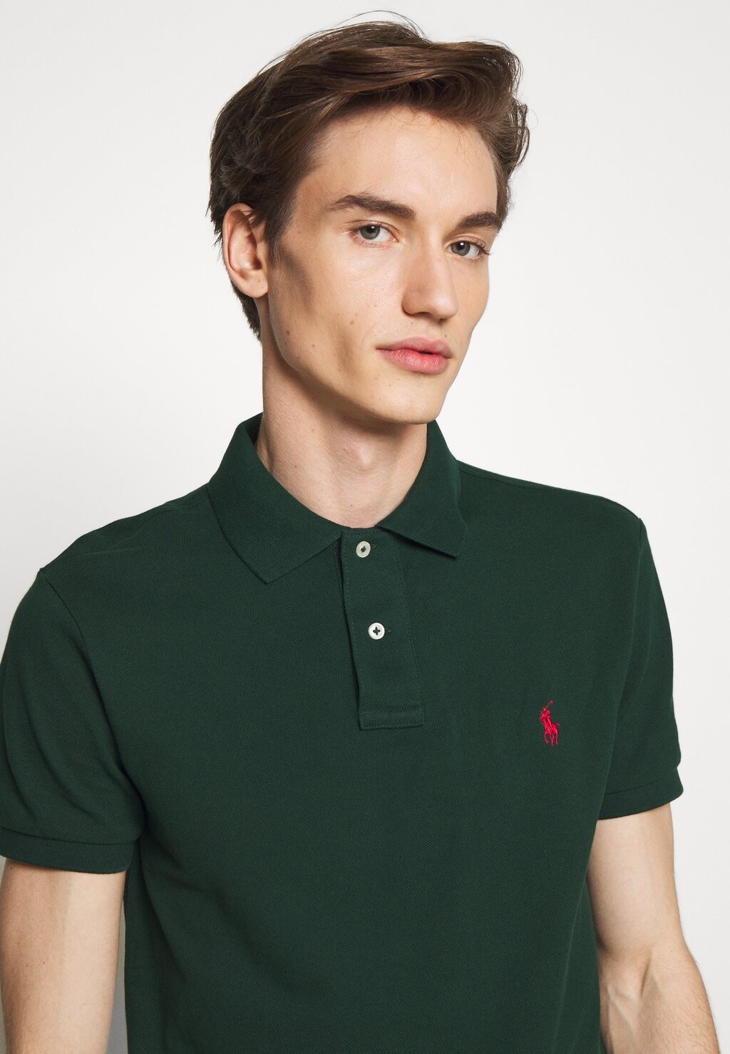 Поло КОРОТКИЙ РУКАВ Polo Ralph Lauren, студенческий зеленый — фото 4