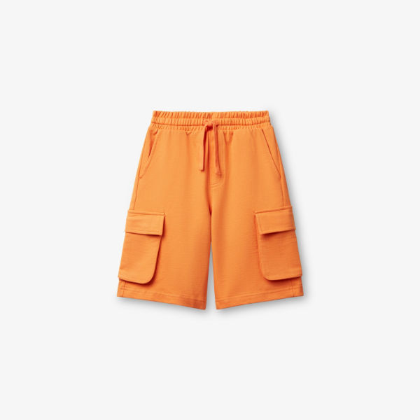 

Хлопковые карго-шорты с кулиской на поясе 6-14 лет Benetton, цвет apricot