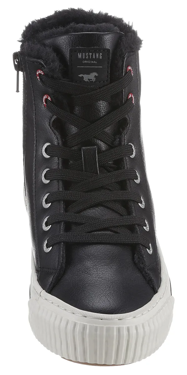 Зимние ботинки Mustang Shoes на платформе, черный — фото 2
