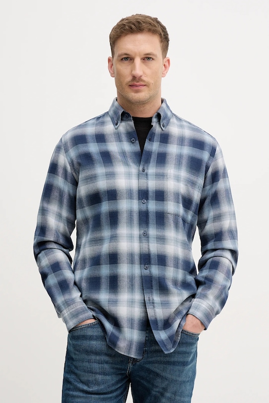 

Хлопковая рубашка rickert_m BOSS Orange, синий