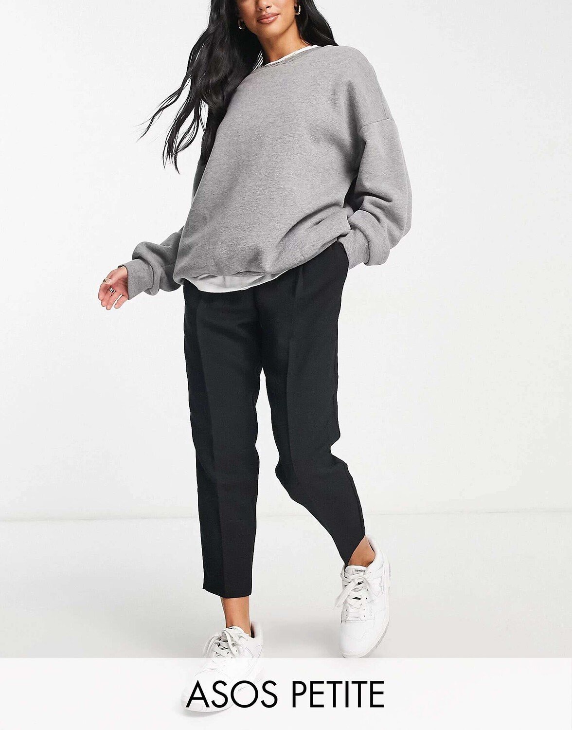 

Черные элегантные зауженные брюки ASOS Petite, Черный, Черные элегантные зауженные брюки ASOS Petite