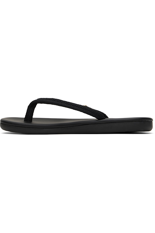 Саионара вьетнамки с верёвочными ремнями Ancient Greek Sandals, черный — фото 3