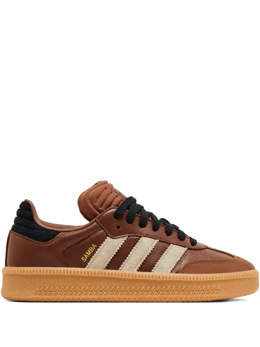 Кроссовки Samba XLG с тремя полосками, низкие Adidas, коричневый