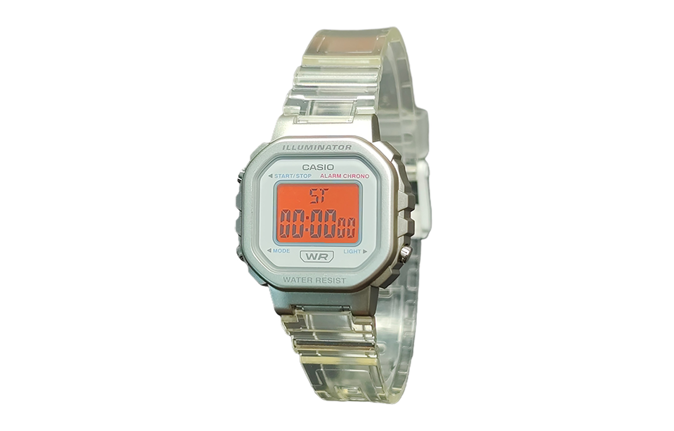 

CASIO Часы Retrofit Series Quartz Movement Resin Strap Watch Women's Watch White Dial, White Dial with Orange Bezel