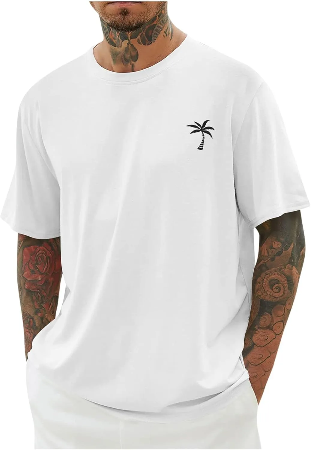 

Футболка для мужчин Casual Fitted Stretch из премиального хлопка Akklian