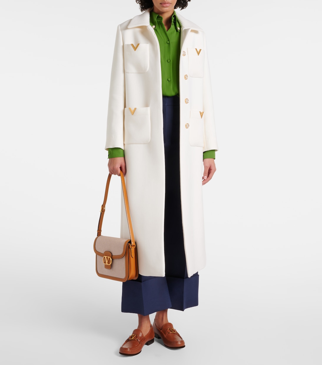 Кожаные лоферы VLogo Signature Valentino Garavani, Tabacco — фото 3