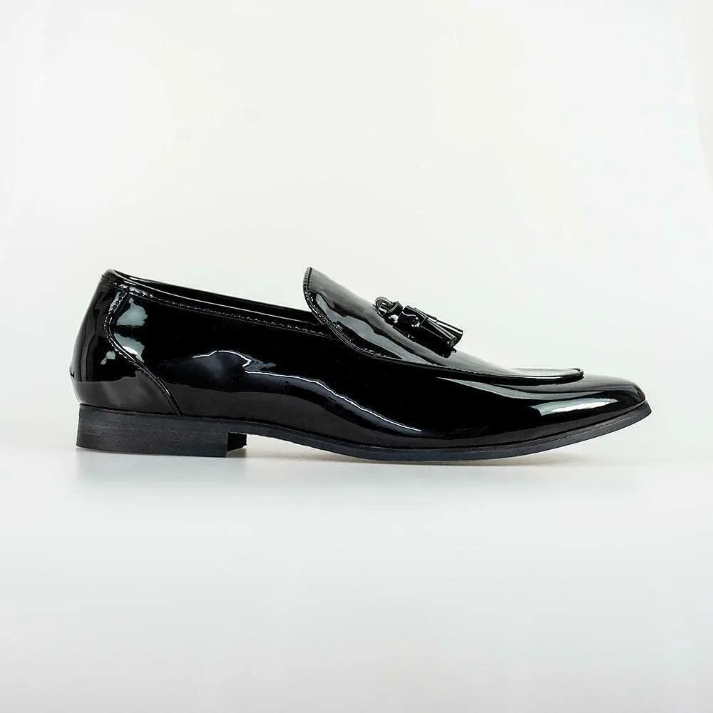 Лоферы мужские Patent Leather Italian Couture Moccasin Formal, черный SIRRI — фото 3