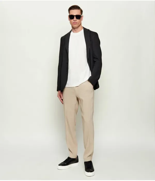 Футболка regular fit Emporio Armani, экрю — фото 2