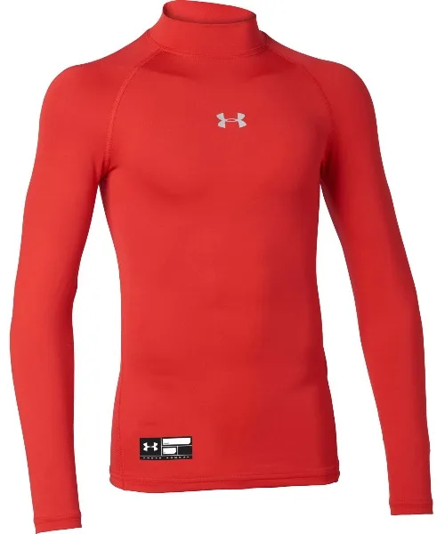 Детская компрессионная футболка длинная HEATGEAR ARMOUR UNDER ARMOUR красная