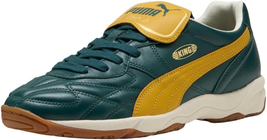 Мужские кроссовки PUMA King Indoor на шнуровке повседневные - зеленые — фото 2