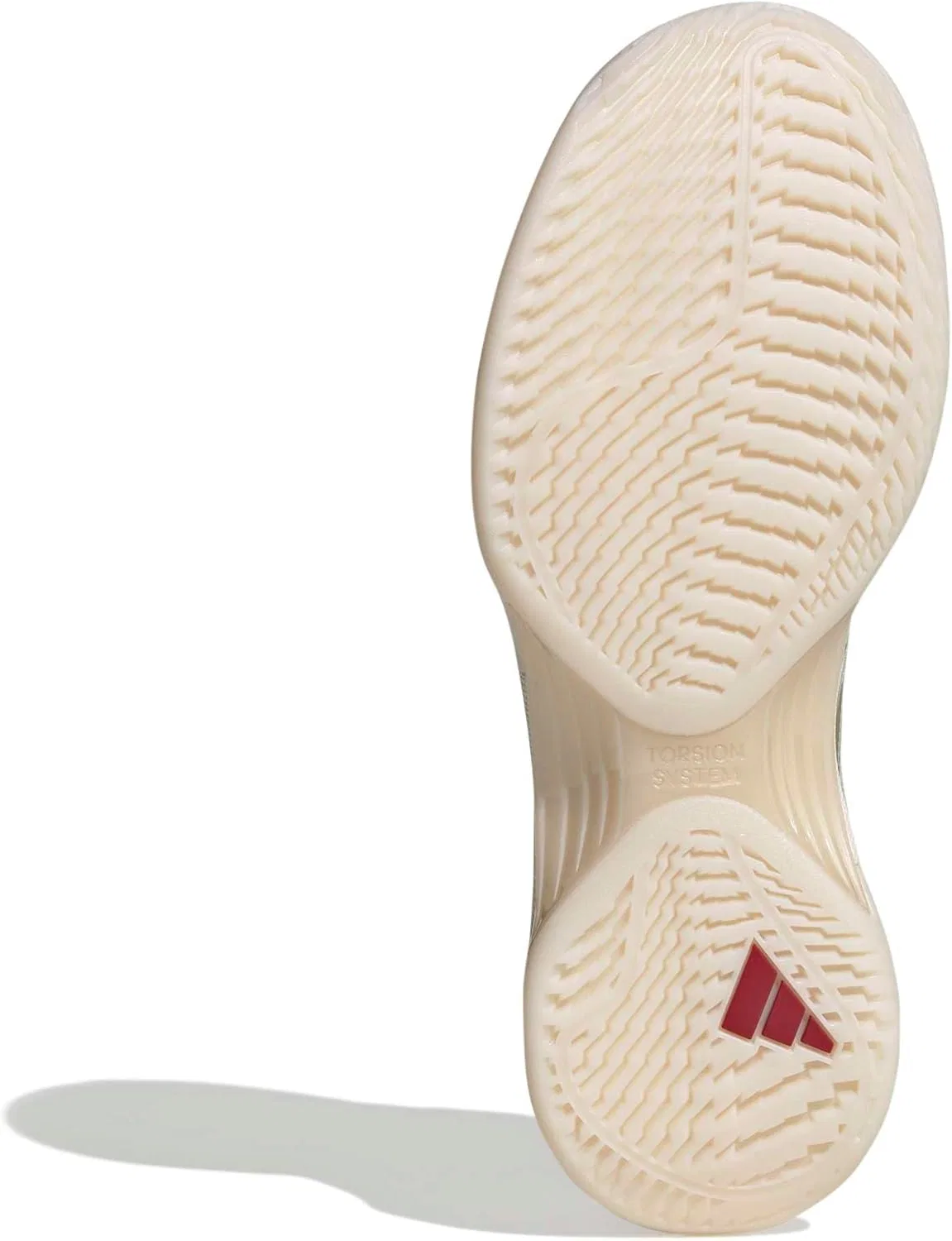 Кроссовки для тенниса Avacourt 3 adidas, Chalk White/Ice Gold Metallic/Team Victory Red — фото 3