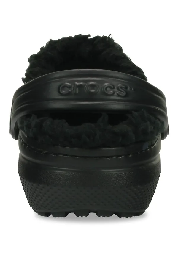 Детские классические домашние тапочки-сабо на подкладке Crocs, Black Black — фото 4