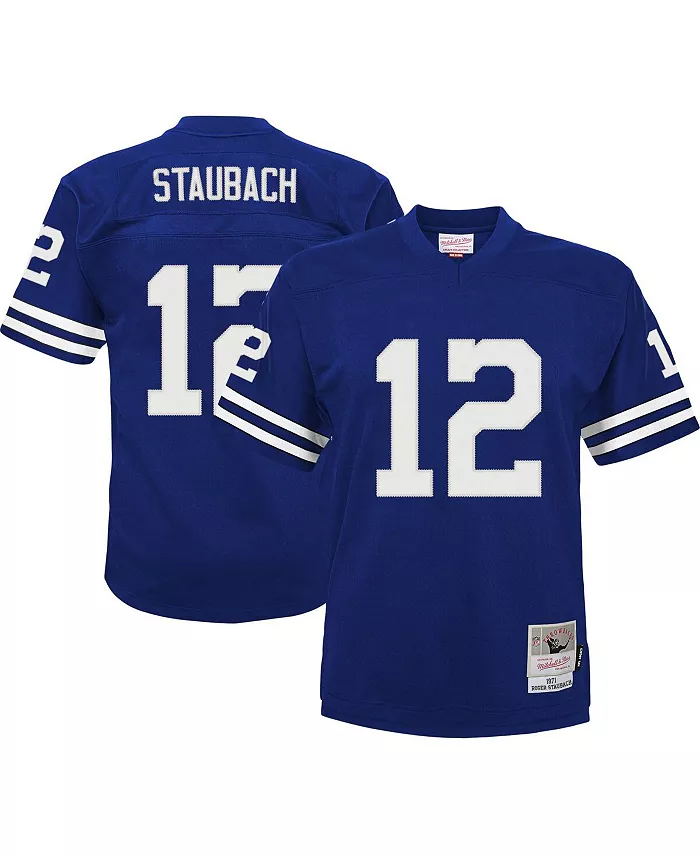 Детская футболка Dallas Cowboys 1971 Retired Legacy в цвете navy с именем Roger Staubach Mitchell & Ness — фото 2