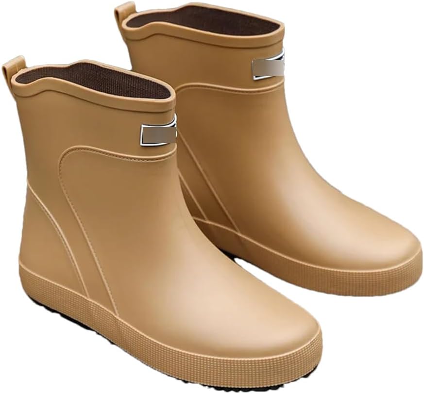 

Мужские утепленные резиновые ботинки Wjnvfioo, водонепроницаемые галоши, рыболовные сапоги, рабочая обувь для сада, хаки