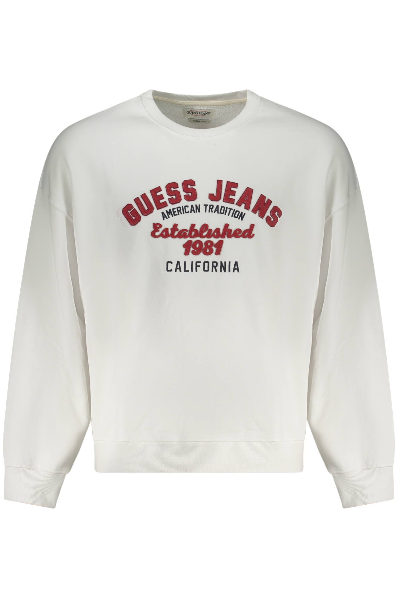 

Толстовка мужская Guess Jeans с принтом, белый / красный