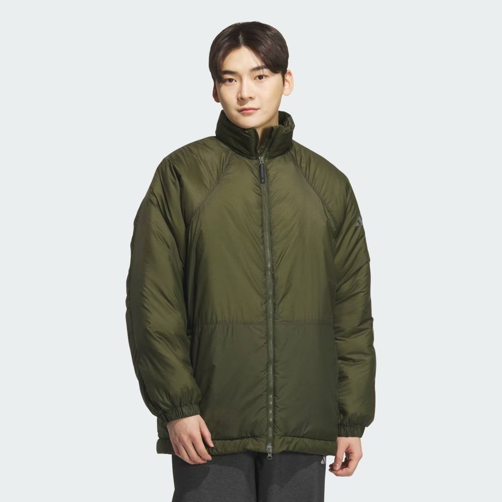 Утепленная куртка City Escape Oversized Fit из рипстопа Adidas, green