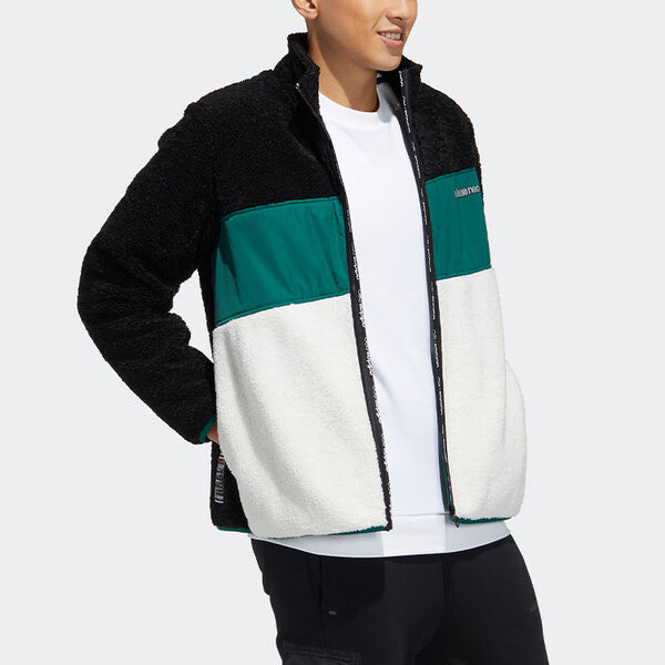 Куртка Men's adidas neo BRLV JKT Sports Zipper Jacket Black Jade White, черный — фото 4