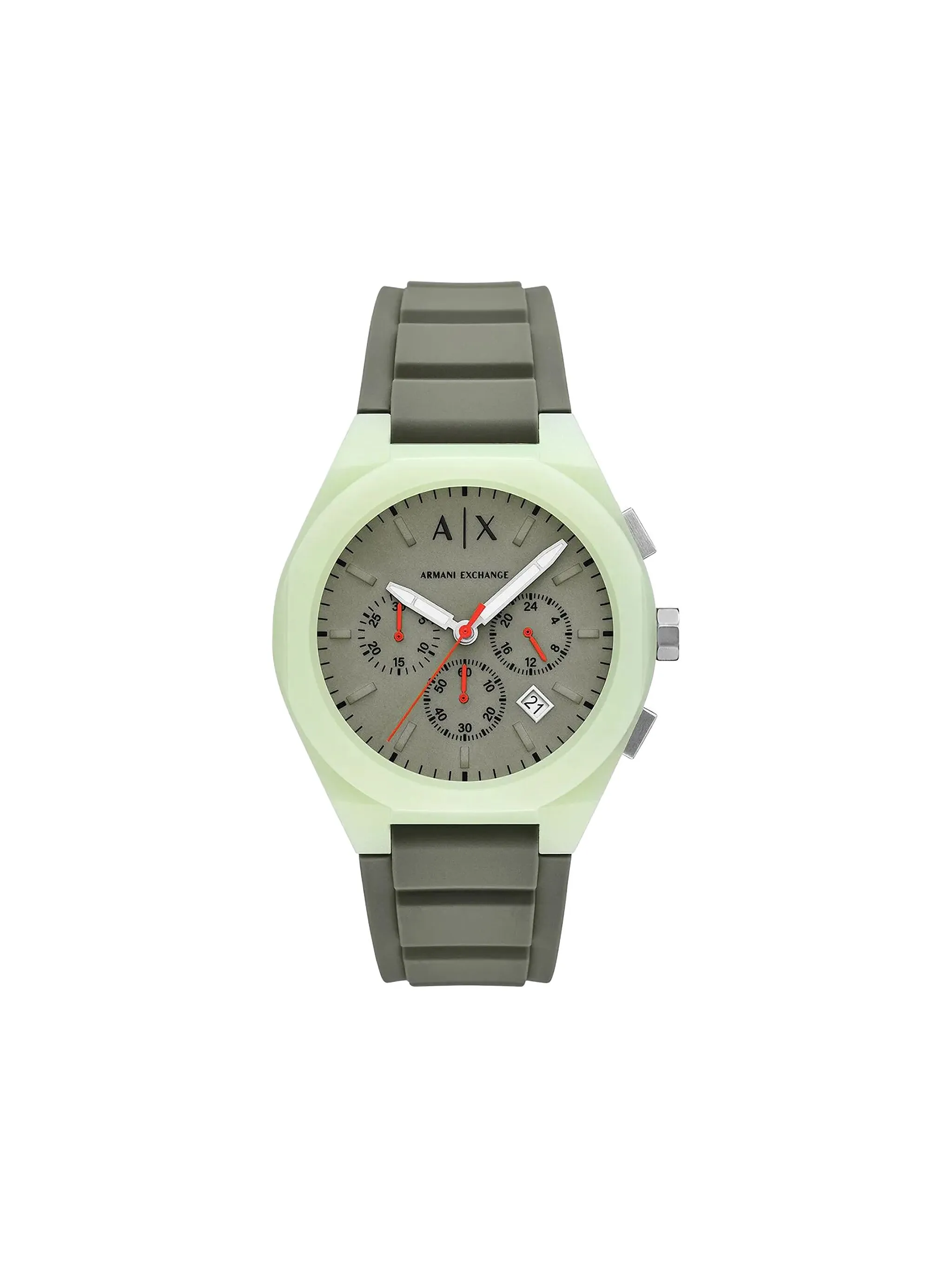

Наручные часы Silicone Chronograph 44 мм Armani Exchange, зеленый