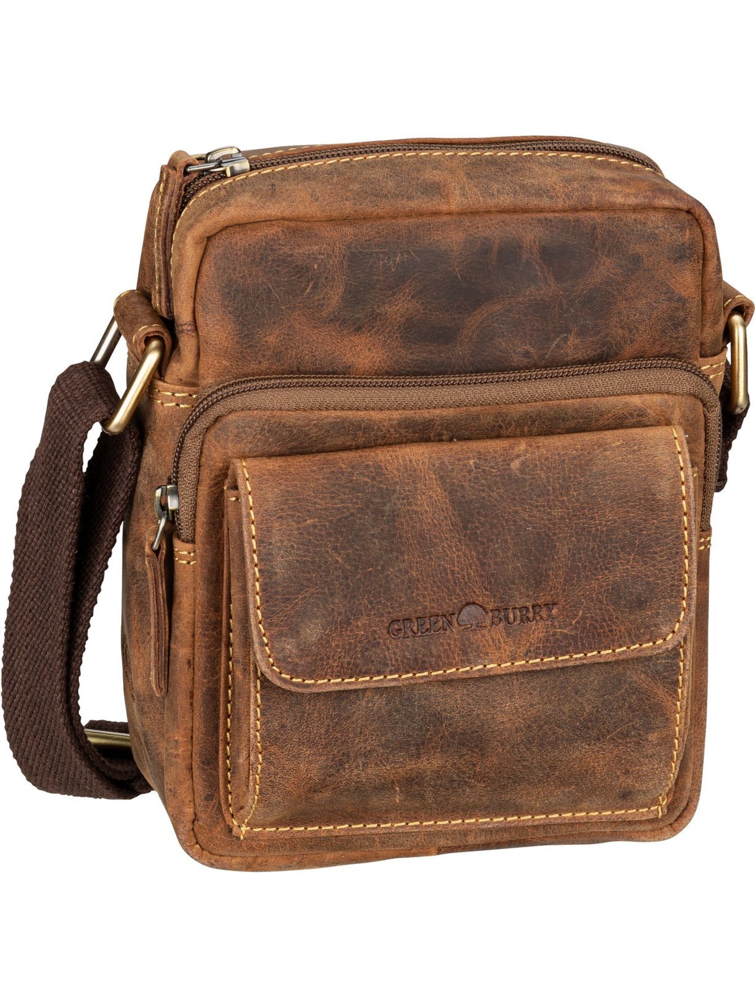 

Сумка через плечо Greenburry Umhängetasche Vintage 1542 Travel Crossbody Bag, цвет Sattelbraun