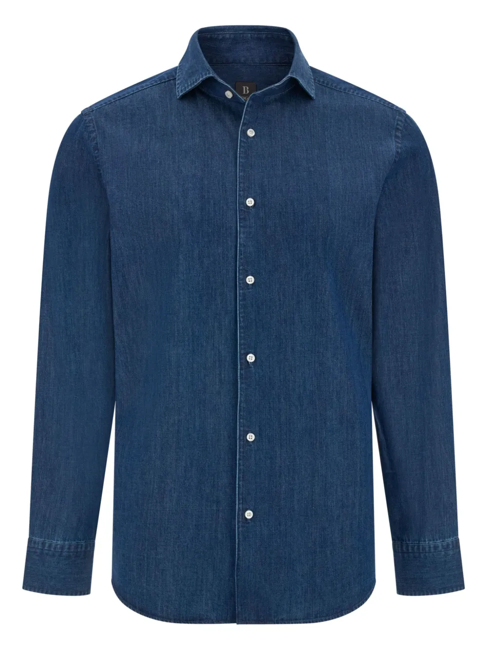 

Джинсовая рубашка с воротником поло Boggi Milano, синий