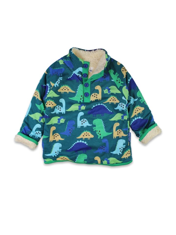 

Толстовка Toby Tiger Fleece Sweatshirt mit Dinosaurier Print, зеленый